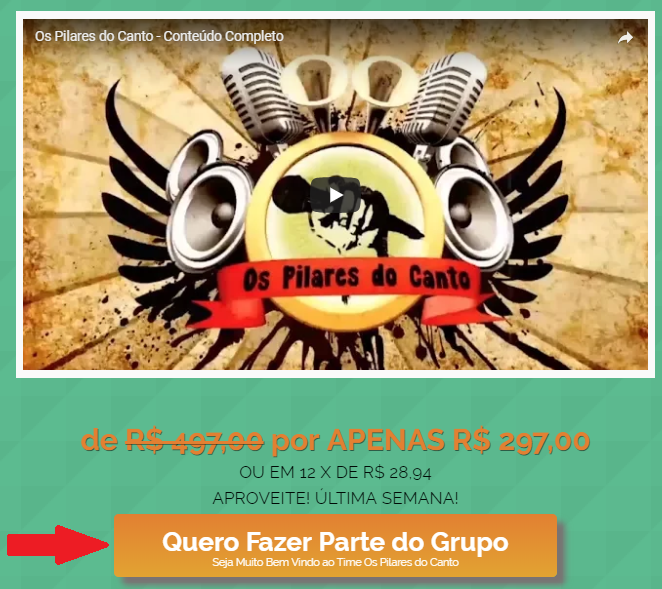 Como comprar o curso pilares do canto