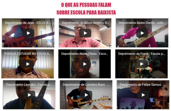 O que os alunos falam do curso baixista completo funciona O que os alunos falam do curso baixista completo funciona