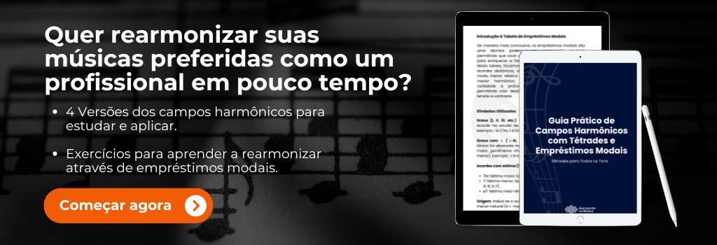 Exercícios para aprender a rearmonizar através de empréstimos modais.